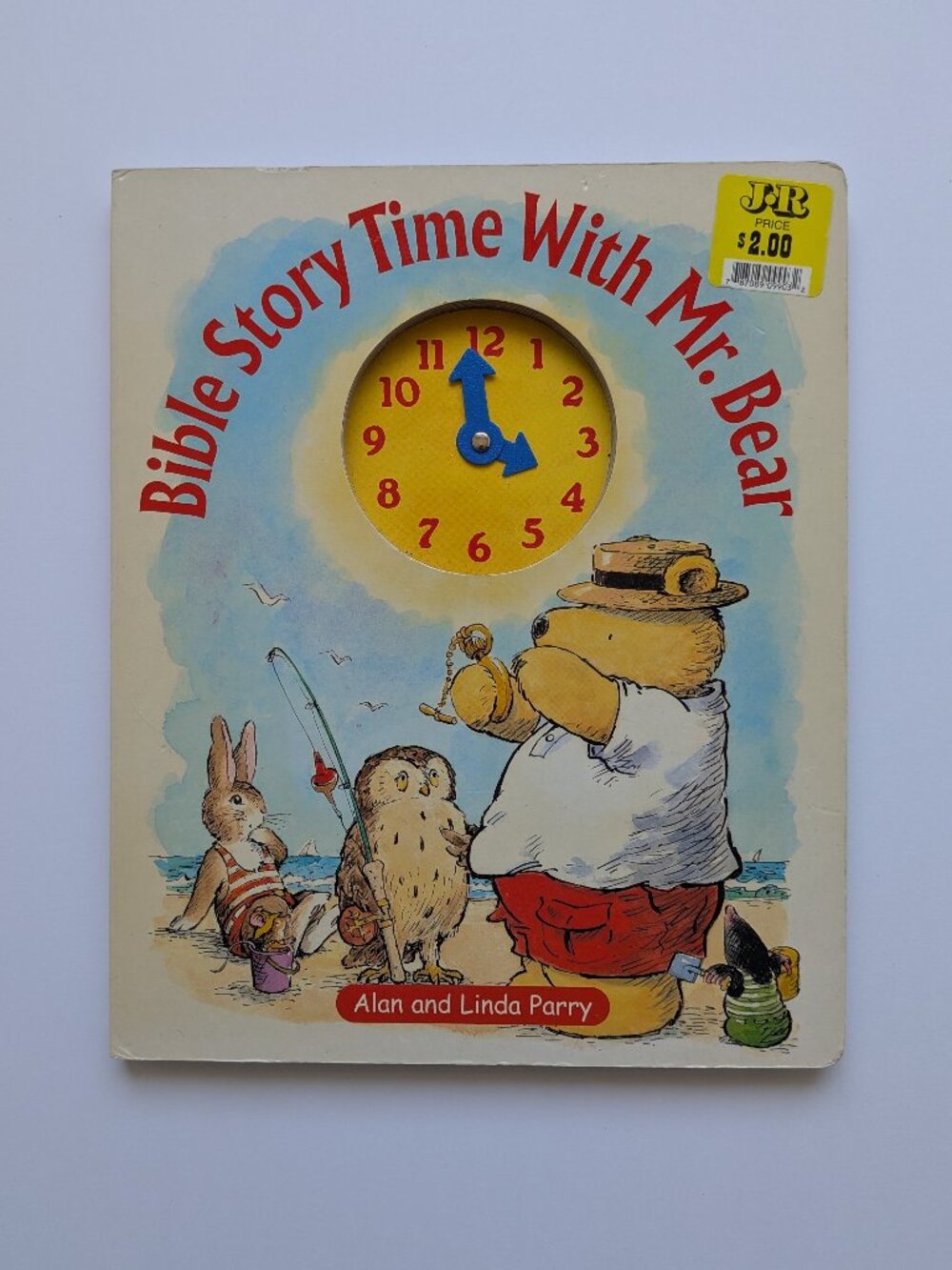 5/$15 Kids Board Book Bible Story Time with Mr Bear Clock Toddler Preschool PreK